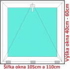 Plastov okna S SOFT rka 105 a 110cm x vka 40-60cm